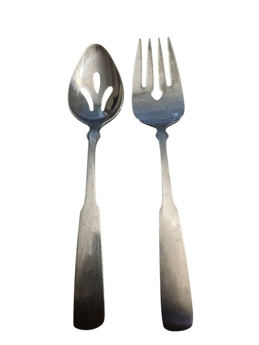 World Tableware Boston Common Serving Fork & Slotted Spoon Set Stainless Discont
